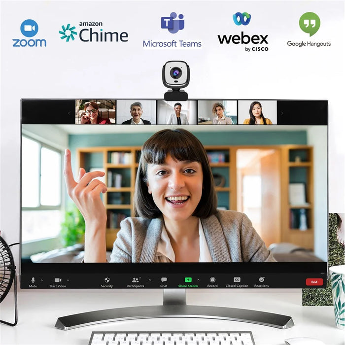 L50 4K Webcam AI Auto Focus Camera USB with Remote Control for Video Conference Live Streaming - Black - 5