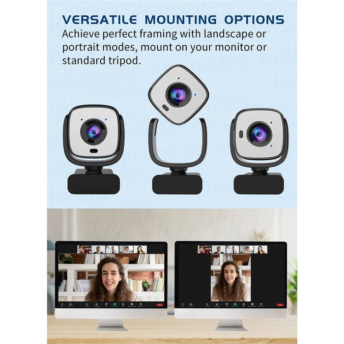 L50 4K Webcam AI Auto Focus Camera USB with Remote Control for Video Conference Live Streaming - Black - 7