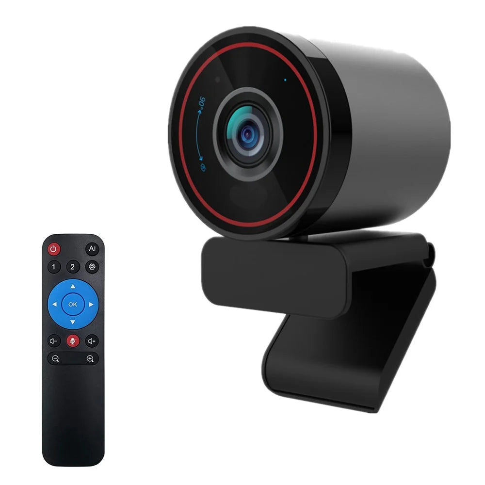 L52 4K Ultra HD Webcam Autofocus 3X Zoom Computer Webcam for Video Conference - Black - 1