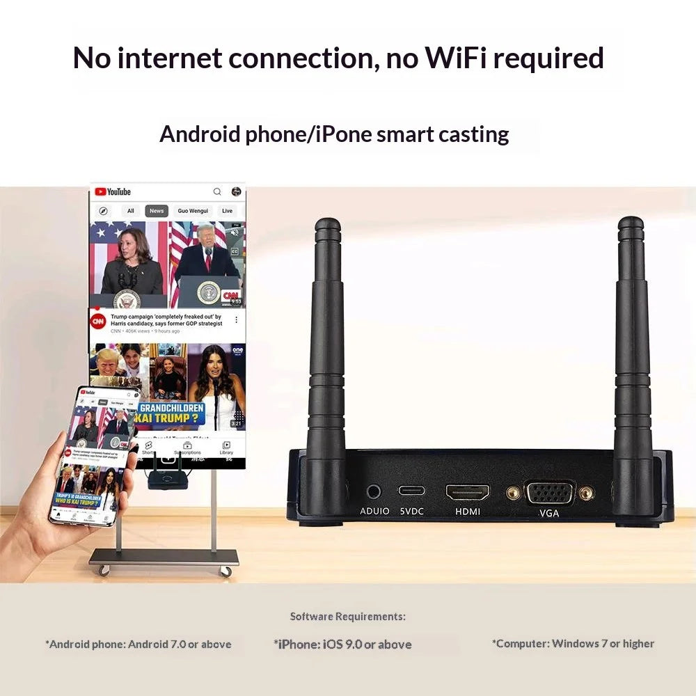 MEASY AM1810 Type-C Wireless HD Display Dongle 100m 1080P Transmitter Receiver for PC TV - EU Plug - 7
