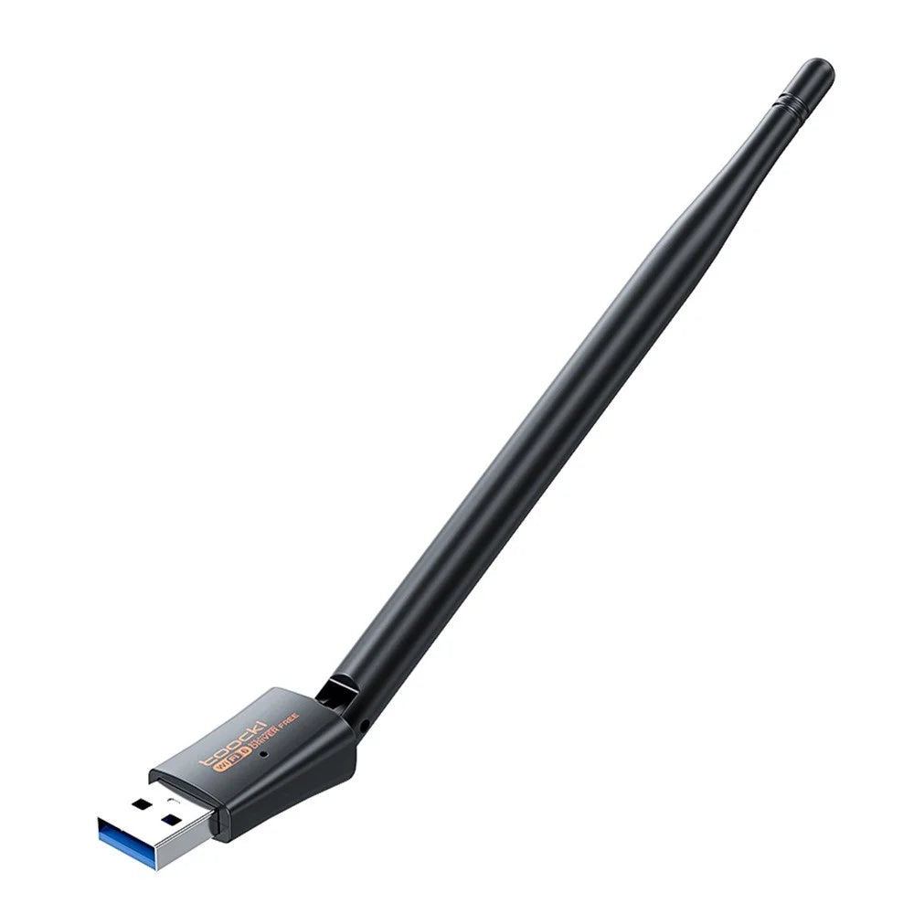 TOOCKI TB07 900Mbps USB WiFi 6 Adapter Bluetooth-compatible 5.4 Driver-Free Wireless Network Card with High Gain Antena - 1