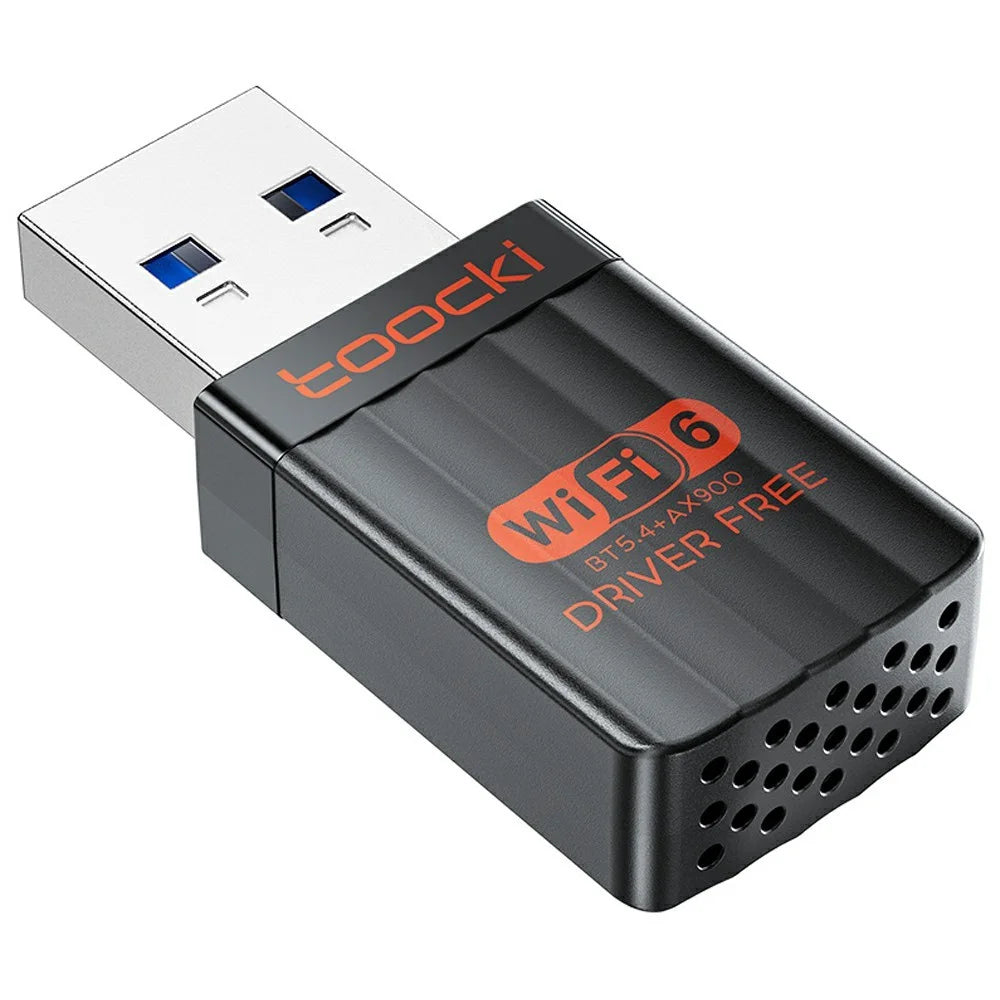 TOOCKI TB08 900Mbps Dual Band WiFi 6 USB Adapter Bluetooth-compatible 5.4 Wireless Driver Free Network Card - 1