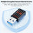 TOOCKI TB08 900Mbps Dual Band WiFi 6 USB Adapter Bluetooth-compatible 5.4 Wireless Driver Free Network Card - 3