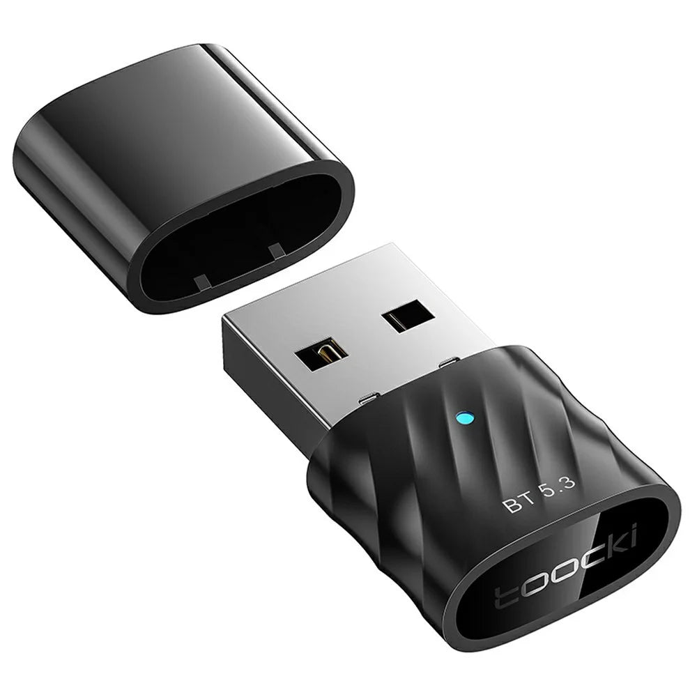 TOOCKI TQ-BT03A USB Bluetooth-compatible 5.3 Adapter 20M Range 7 Devices Connect Wireless Adapter for PC Laptop - 1