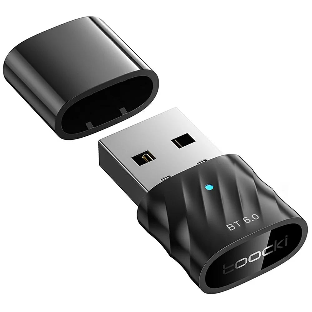 TOOCKI TQ-BT03A USB Bluetooth-compatible 6.0 Adapter 20M Range 7 Devices Wireless Adapter for Desktop PC Laptop - 1