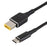 Big Square Male to Type-C Nylon Braided Power Charging Cable for Lenovo Laptop 1.8m - 2