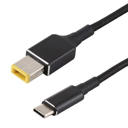 Big Square Male to Type-C Nylon Braided Power Charging Cable for Lenovo Laptop 1.8m - 2