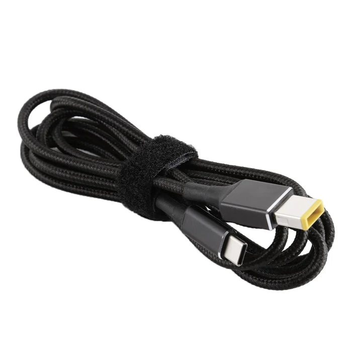 Big Square Male to Type-C Nylon Braided Power Charging Cable for Lenovo Laptop 1.8m - 3