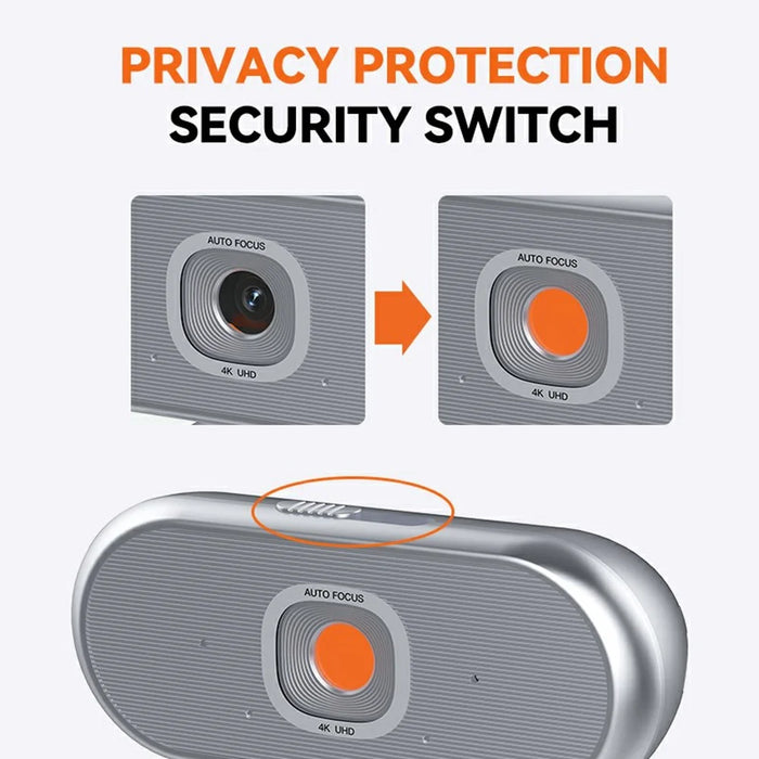 L60 4K USB Webcam Driver Free Auto Focus Camera with Remote Control High Definition Cam for Meeting Streaming - Silver - 5
