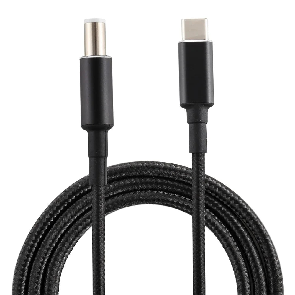 PD 100W 7.4 x 0.6mm Male to Type-C Male Nylon Braided Power Cable for Dell Laptop 1.8m - 1