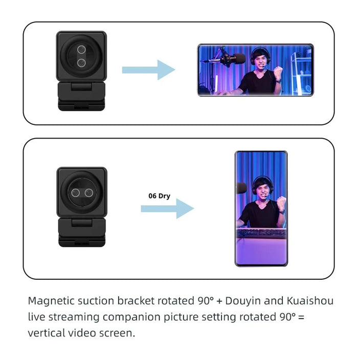 L43B Dual Lens 4K Ultra HD USB Webcam Auto Focus Computer Camera with Microphone and Remote Control - Black - 3