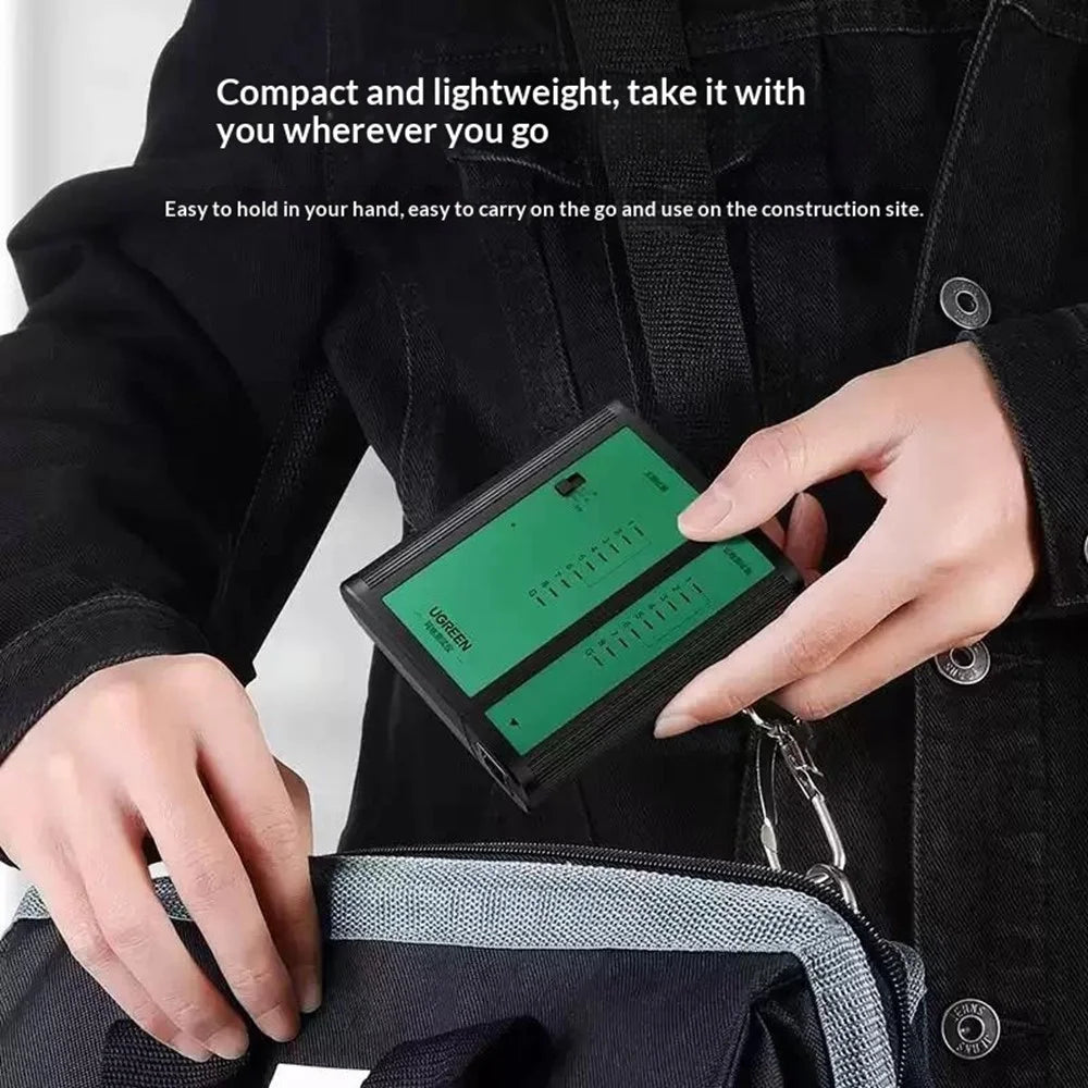 UGREEN NW167 10950 2-in-1 Network & Telephone Wire Cable Tester Tool with RJ45  /  RJ11 Interface Line Detector Tracker Tool - 3