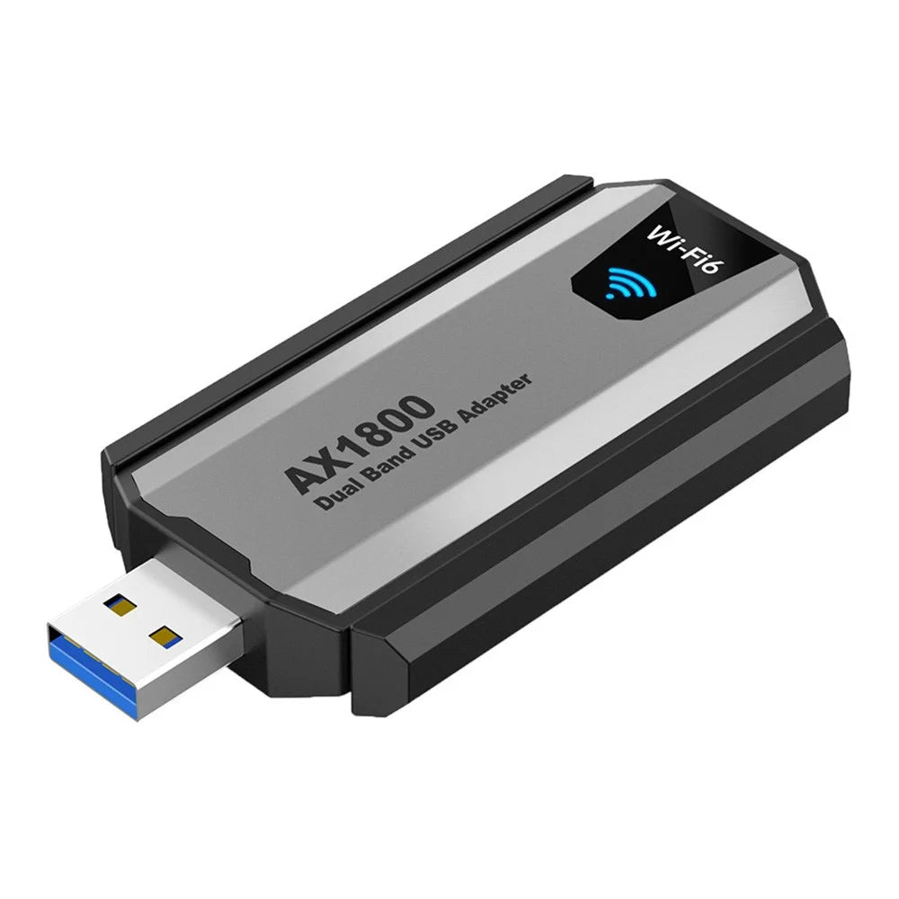 AX1800 USB 3.0 WiFi 6 Adapter 1800Mbps 5GHz / 2.4GHz Dual Band Wireless Network Card for PC Desktop - Black - 2