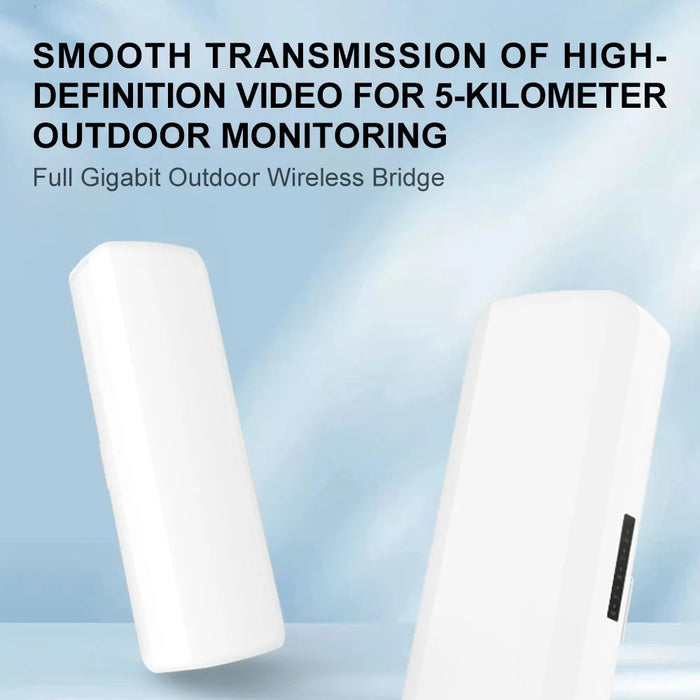 WB5893S 1 Pair 5.8G Wireless Bridge 5km Point to Point 900Mbps IP65 Waterproof Network Bridge for Outdoor Monitoring - US Plug - US Plug - 3