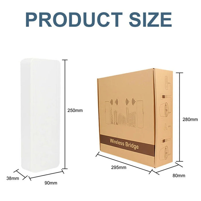 WB5891F 1 Pair Wireless Bridge Point to Point 900Mbps 5km Long Distance Outdoor Gigabit WiFi Repeater Network Bridge - US Plug - 7