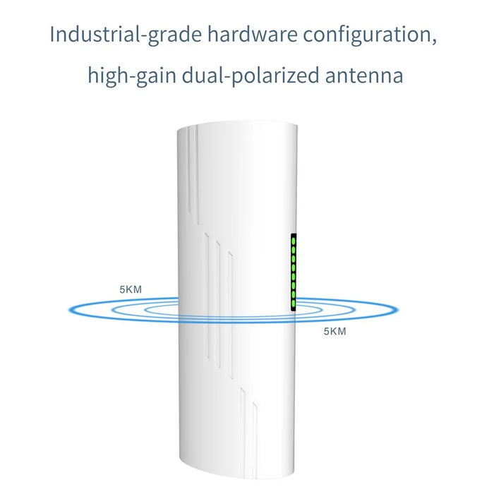 WB5890G 5.8G Outdoor Wireless Bridge CPE 3km Point to Point WiFi Bridge Kit for CCTV Camera Network - US Plug - 4