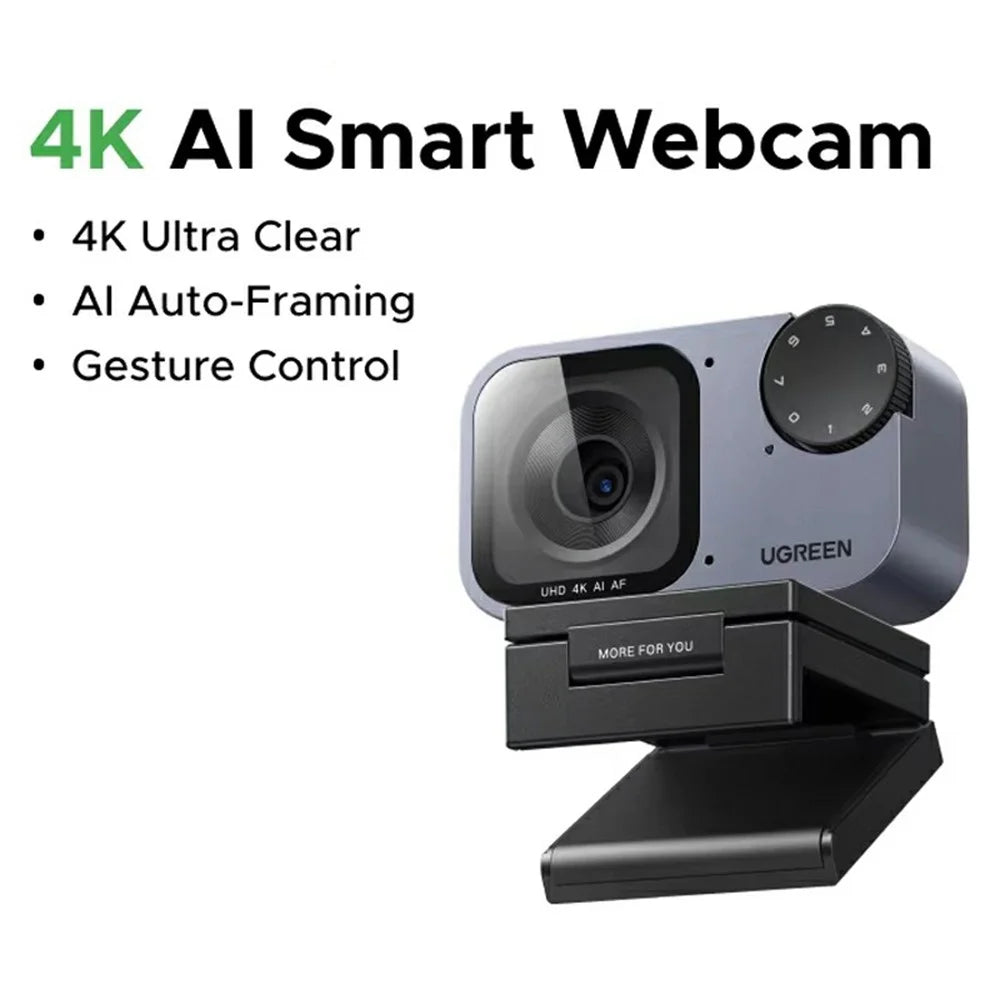 UGREEN CM930 75726 4K AI Auto Tracking Webcam 8MP Auto Focus with Dual Noise-Cancelling Mic for Streaming Gaming - 2