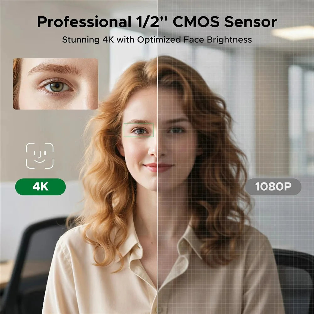 UGREEN CM930 75726 4K AI Auto Tracking Webcam 8MP Auto Focus with Dual Noise-Cancelling Mic for Streaming Gaming - 3