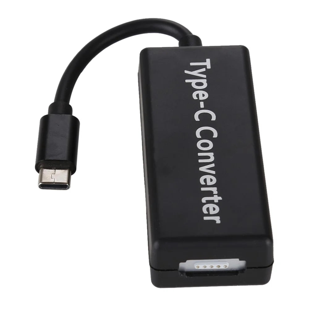 65W 5 Pin Magnetic Head to Type-C Male Head Converter for Apple Laptop All Models - Black - 3