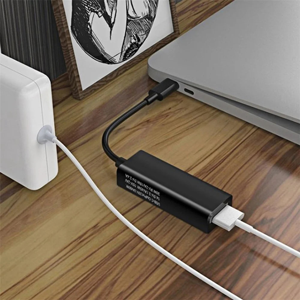 65W 5 Pin Magnetic Head to Type-C Male Head Converter for Apple Laptop All Models - Black - 6