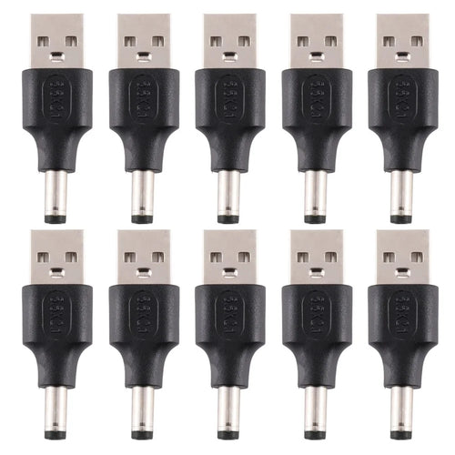 10Pcs DC Power Plug 5.5 x 2.1mm Male To USB 2.0 Adapter - 1