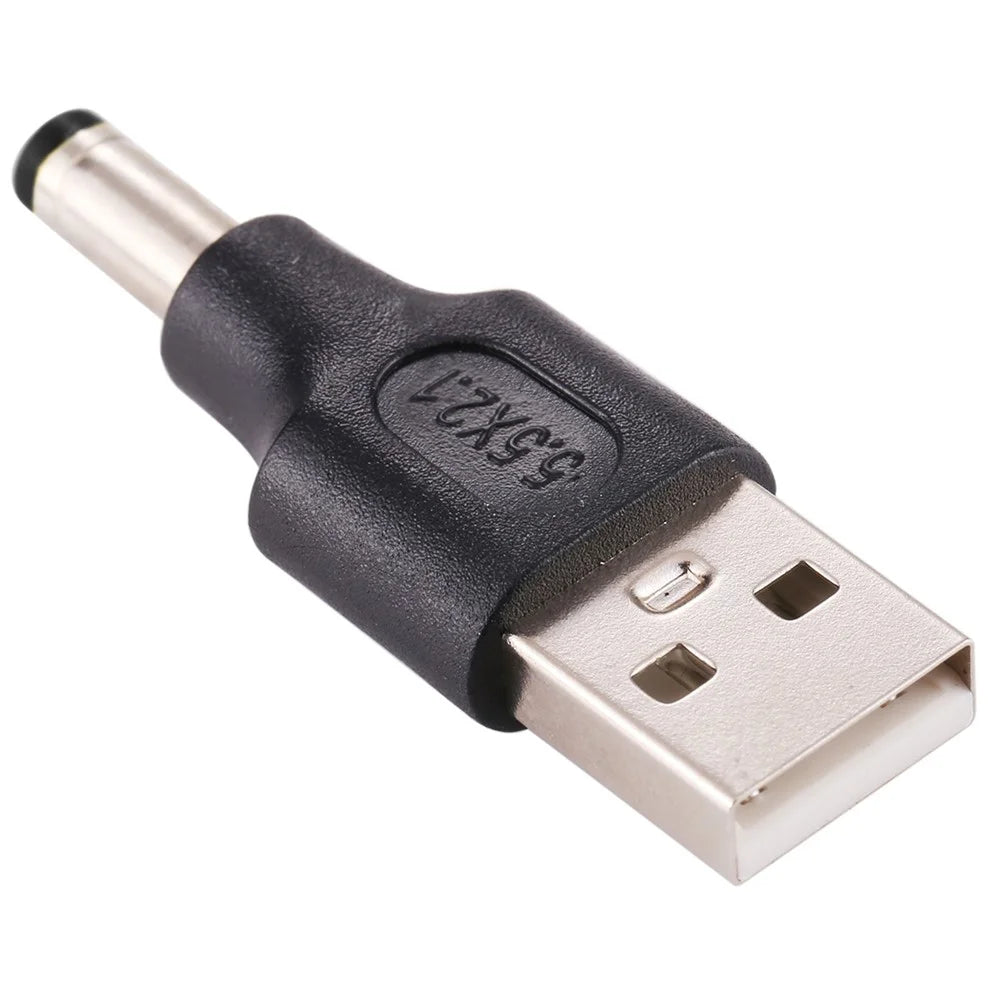 10Pcs DC Power Plug 5.5 x 2.1mm Male To USB 2.0 Adapter - 2