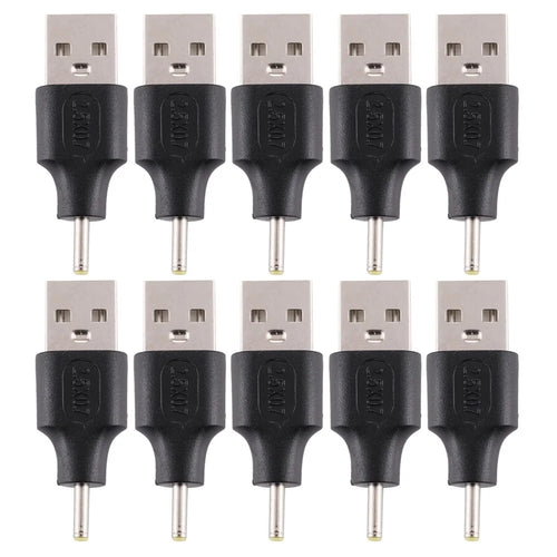 10Pcs DC Power Plug 2.5 x 0.7mm Male To USB 2.0 Male Adapter - 1
