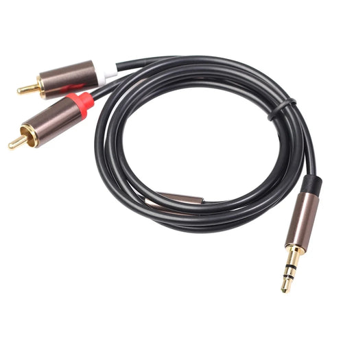 3.5mm Male to 2RCA Male Audio Cable 2 Meters - 1