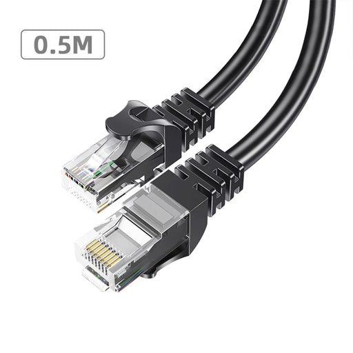 ESSAGER 0.5m Cat6 RJ45 Network LAN Cable Ethernet Cable Computer Patch Cord for Router - Round Wire - 1
