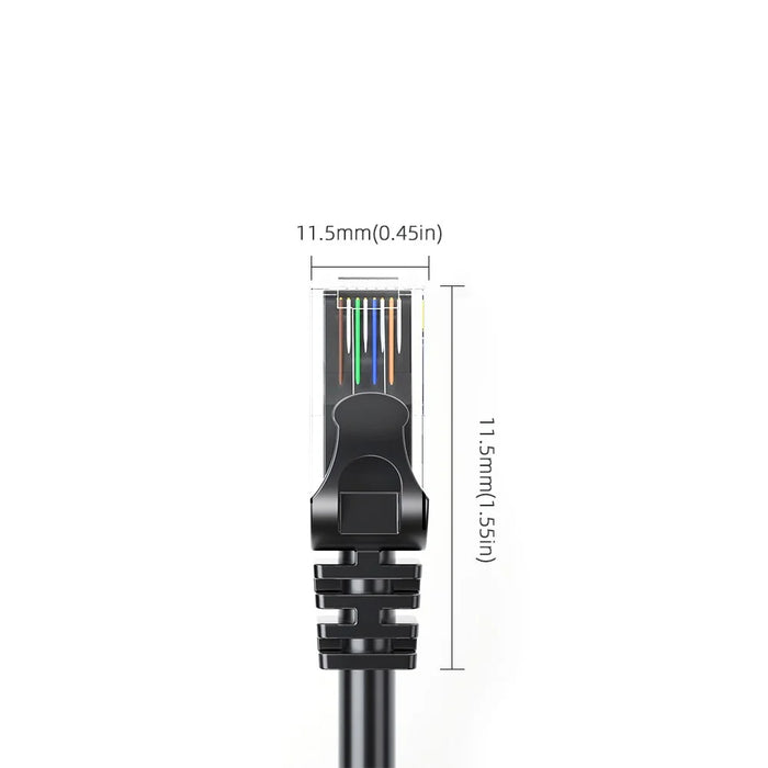 ESSAGER 0.5m Cat6 RJ45 Network LAN Cable Ethernet Cable Computer Patch Cord for Router - Round Wire - 5