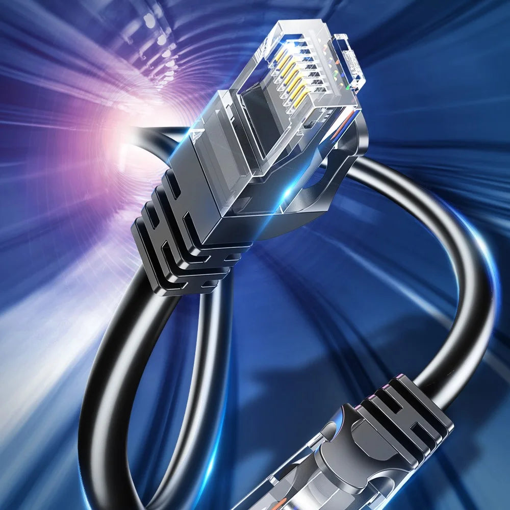 ESSAGER Ethernet Cable Cat 6 Lan Wire CAT6 RJ 45 Network Cable 5m Patch Cord for Laptop Router - Round Wire - 2