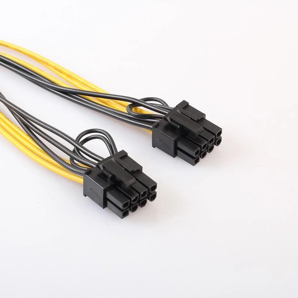 30cm PCI-Express PCIE 8Pin to Dual 8Pin Graphic Video Card Adapter Power Supply Cable - 2