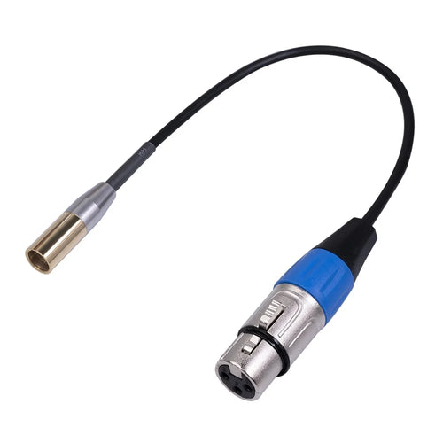Mini XLR Male to XLR Female Adapter Cable 3-Pin Mini XLR to XLR Video Cord 0.3m for Camera Microphone - Blue / Black - 1