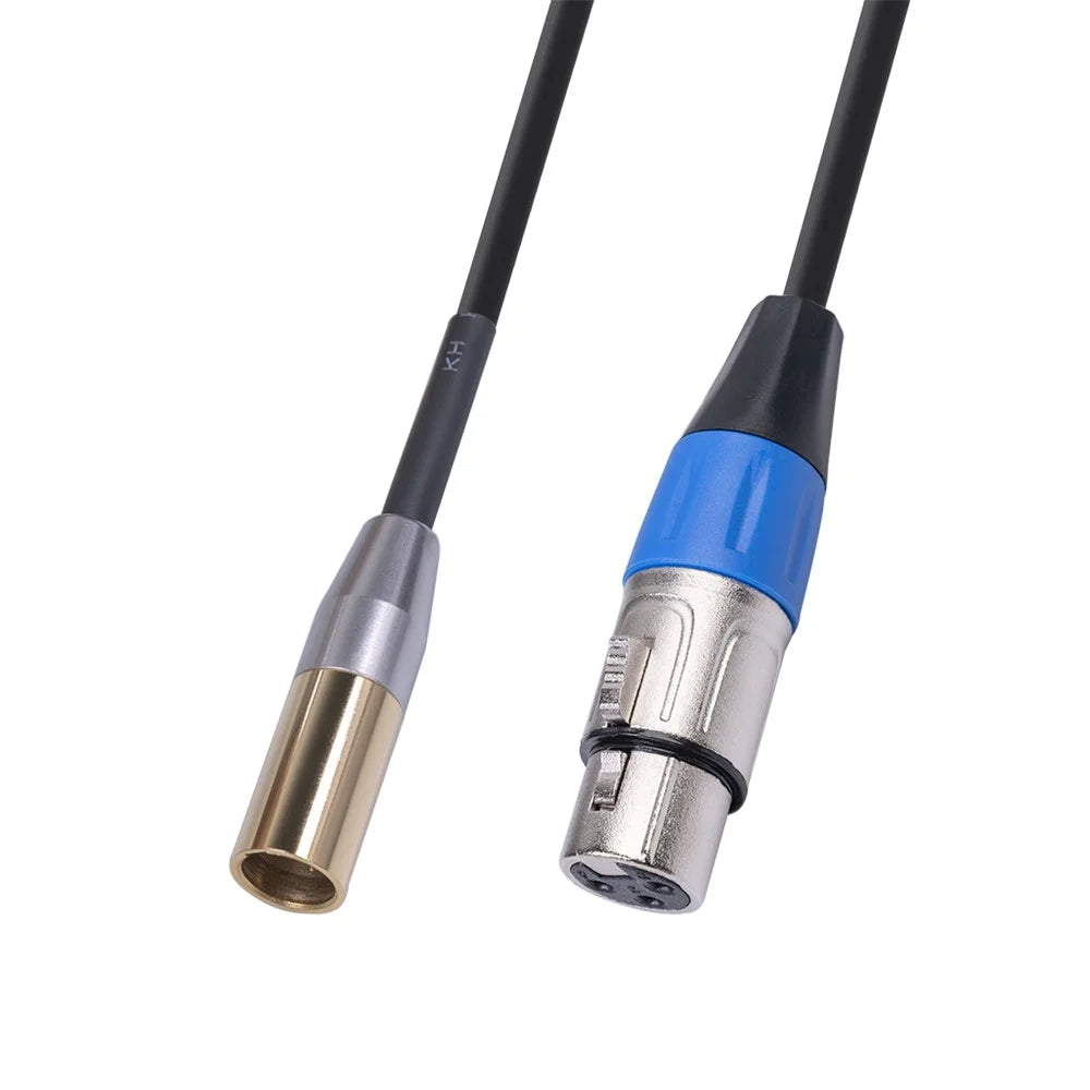Mini XLR Male to XLR Female Adapter Cable 3-Pin Mini XLR to XLR Video Cord 0.3m for Camera Microphone - Blue / Black - 6