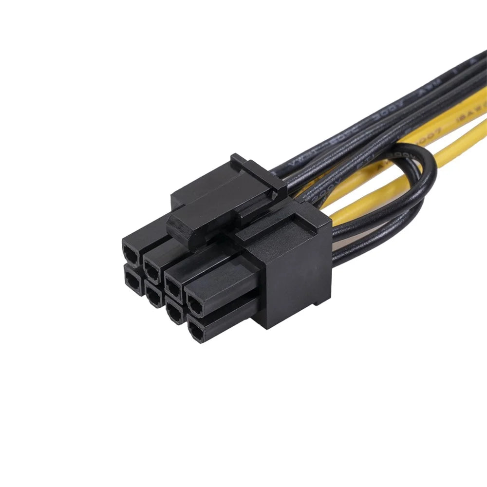 6Pin Female to 8Pin (6pin+2pin) Female Adapter Cable 20cm  PCI-Express GPU Video Graphics Card Power Supply Converter Cord - 2