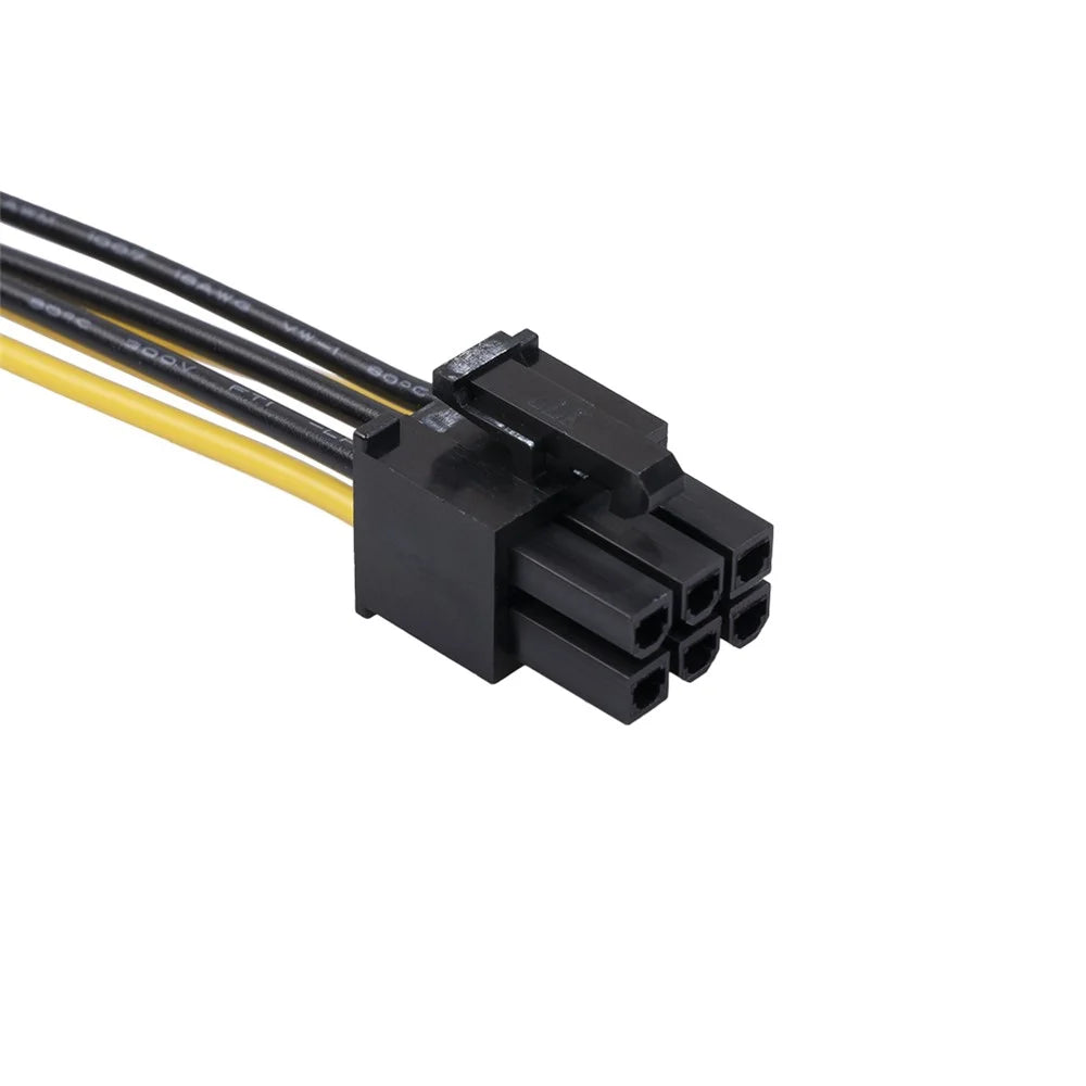 6Pin Female to 8Pin (6pin+2pin) Female Adapter Cable 20cm  PCI-Express GPU Video Graphics Card Power Supply Converter Cord - 3