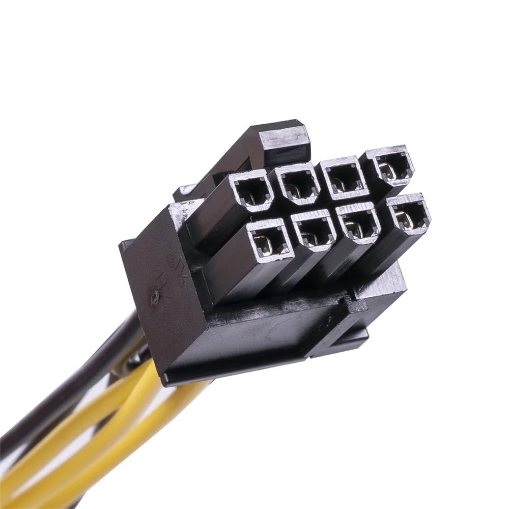 6Pin Female to 8Pin (6pin+2pin) Female Adapter Cable 20cm  PCI-Express GPU Video Graphics Card Power Supply Converter Cord - 4