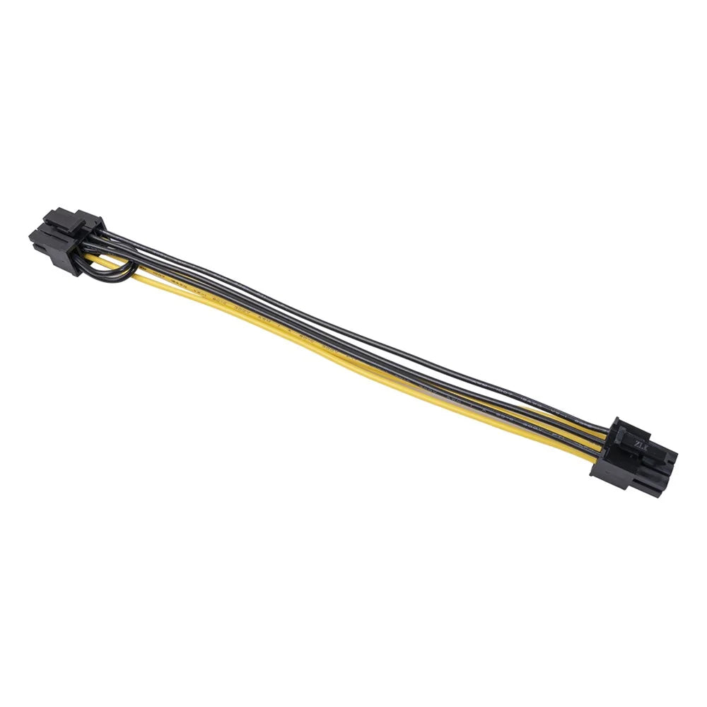 6Pin Female to 8Pin (6pin+2pin) Female Adapter Cable 20cm  PCI-Express GPU Video Graphics Card Power Supply Converter Cord - 5