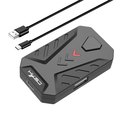 HXSJ P8 Wired Keyboard Mouse Converter Portable Mobile Gaming Keyboard and Mouse Adapter with 3 USB Ports for Android Phones - 1