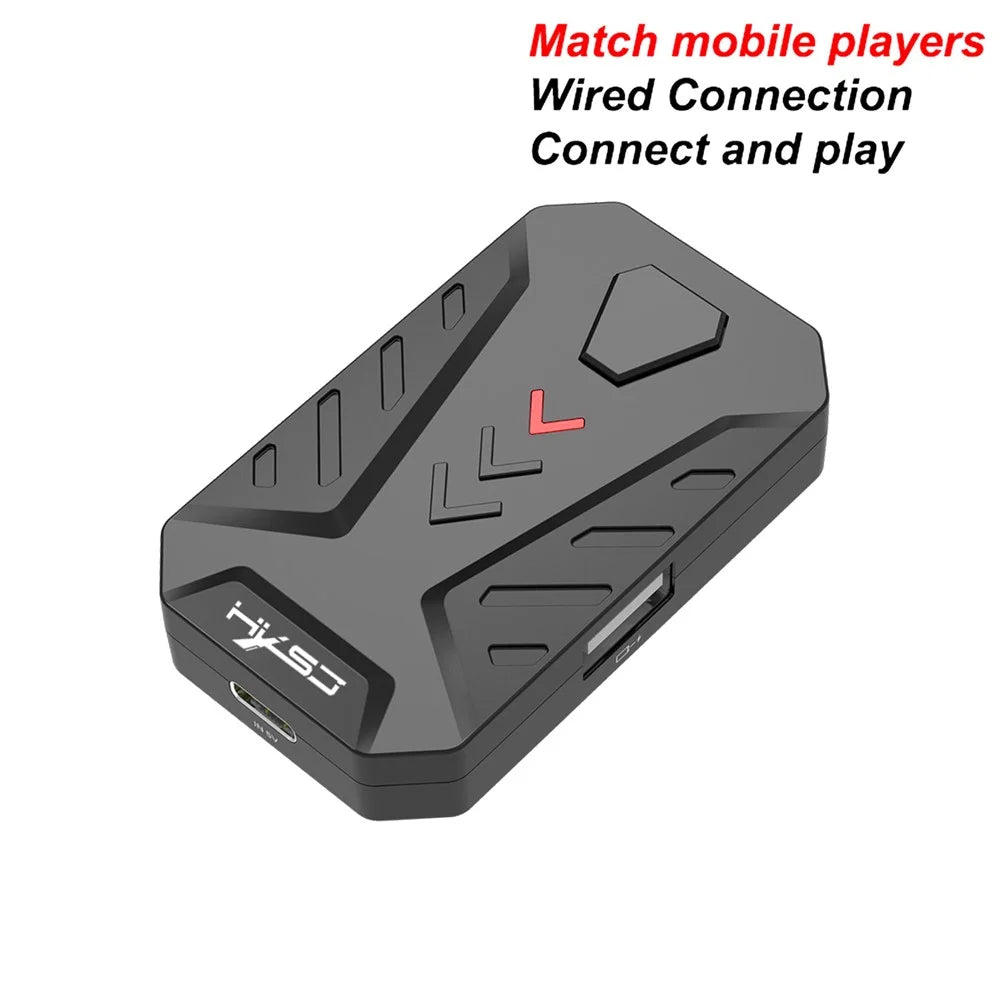 HXSJ P8 Wired Keyboard Mouse Converter Portable Mobile Gaming Keyboard and Mouse Adapter with 3 USB Ports for Android Phones - 4