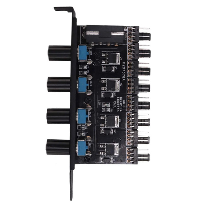 4Pin 3Pin 8 Way 4 Knob Computer Case Cooling Fan Hub Speed Controller Regulator Splitter Adapter (4-pin IDE Power Supply) - 4