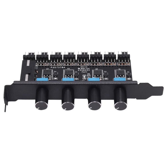4Pin 3Pin 8 Way 4 Knob Computer Case Cooling Fan Hub Speed Controller Regulator Splitter Adapter (4-pin IDE Power Supply) - 6