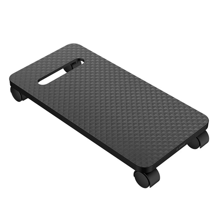ORICO CPB1 Computer Host Support Carbon Fiber Grain Bracket with Wheels and Brake Lock - 1