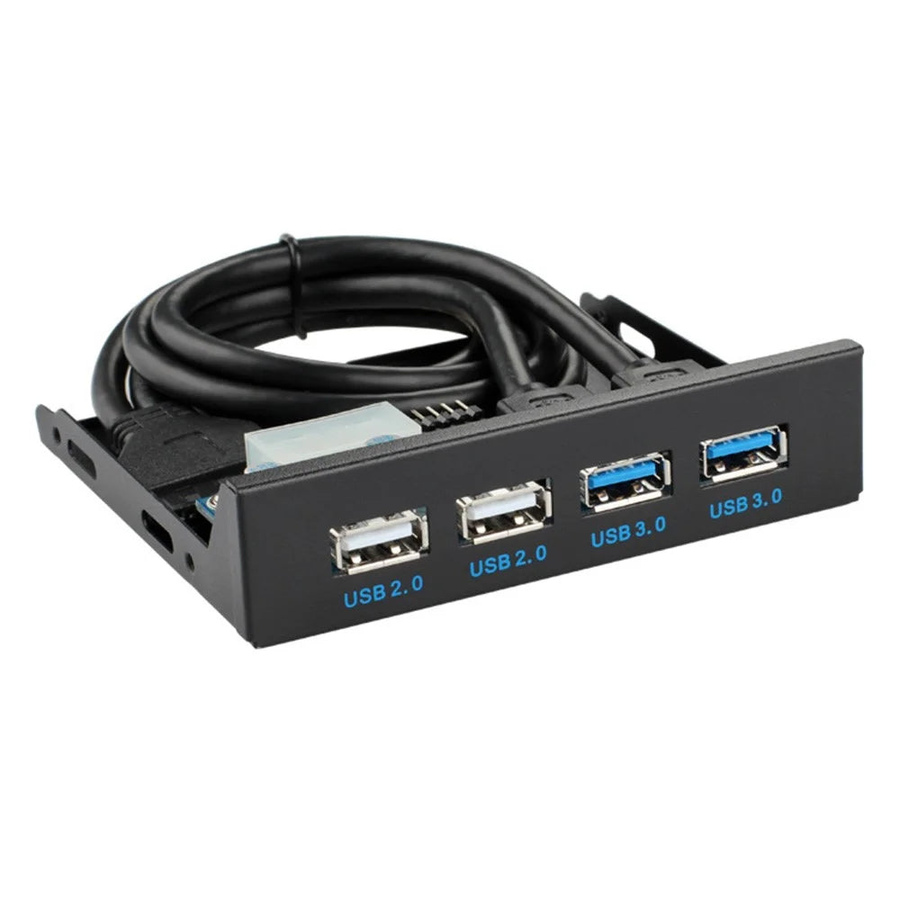 3.5 Inch Front Panel 2-port USB 3.0 2-port USB 2.0 Adapter Expansion Board for DIY Computer Case - 1