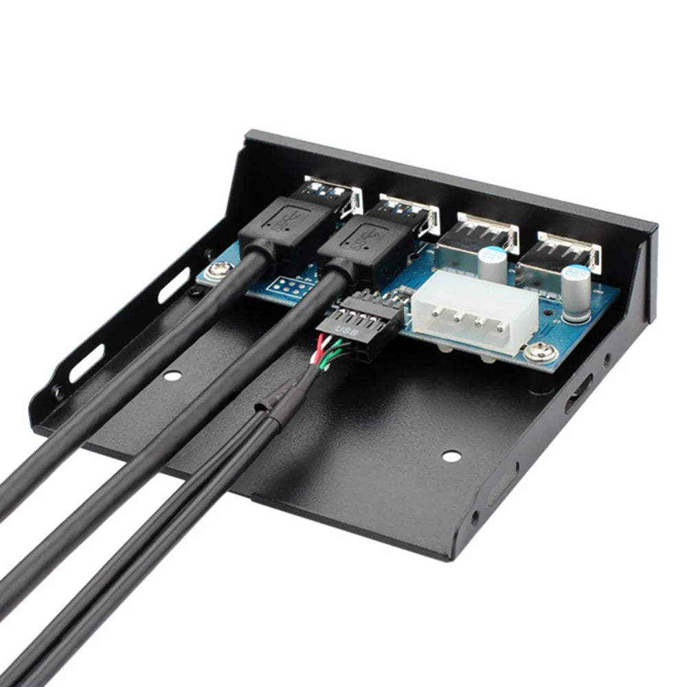 3.5 Inch Front Panel 2-port USB 3.0 2-port USB 2.0 Adapter Expansion Board for DIY Computer Case - 2
