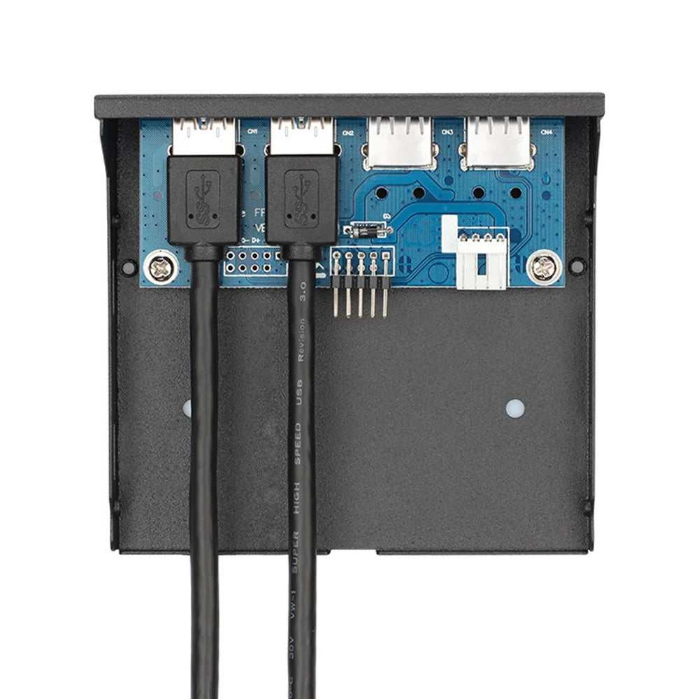3.5 Inch Front Panel 2-port USB 3.0 2-port USB 2.0 Adapter Expansion Board for DIY Computer Case - 3
