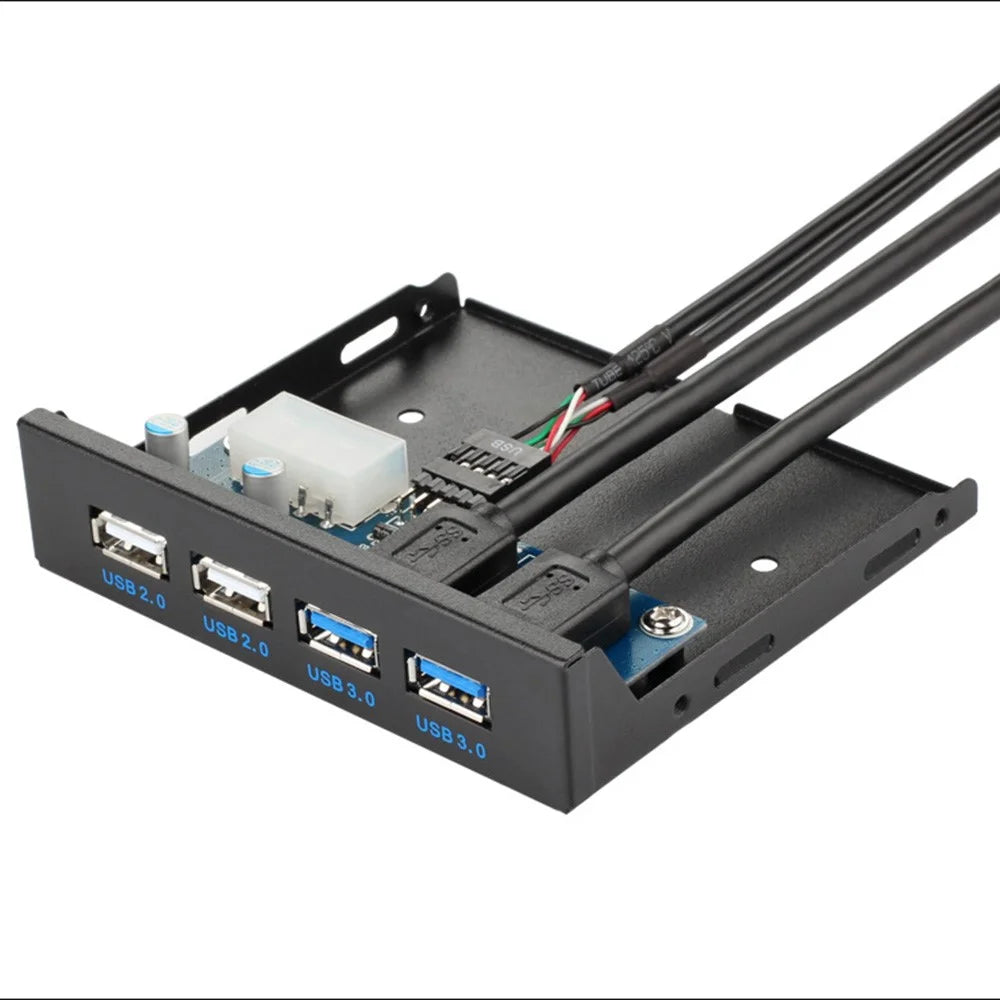 3.5 Inch Front Panel 2-port USB 3.0 2-port USB 2.0 Adapter Expansion Board for DIY Computer Case - 6