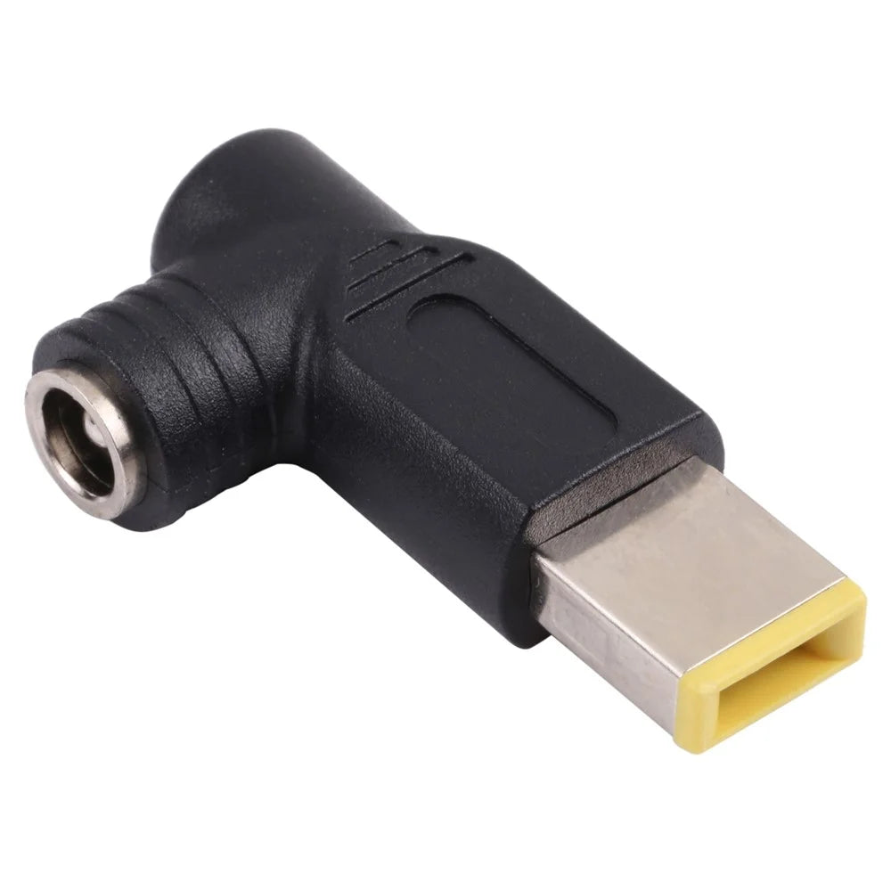 240W Big Square Male to 5.5x2.5mm Female DC Converter Right Angle Plug for Lenovo Laptop - 1