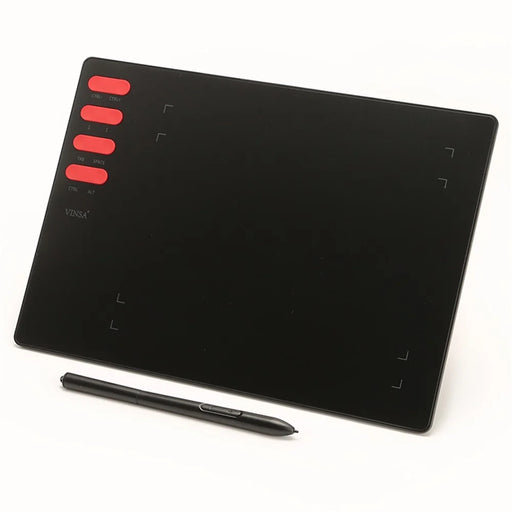 VINSA T505 Hand Drawing Board Digital Tablet with Shortcut Keys + Pressure Sensitive Pen Spare Refills OTG Adapter Set for Mobile Phone Computer Laptop - 2