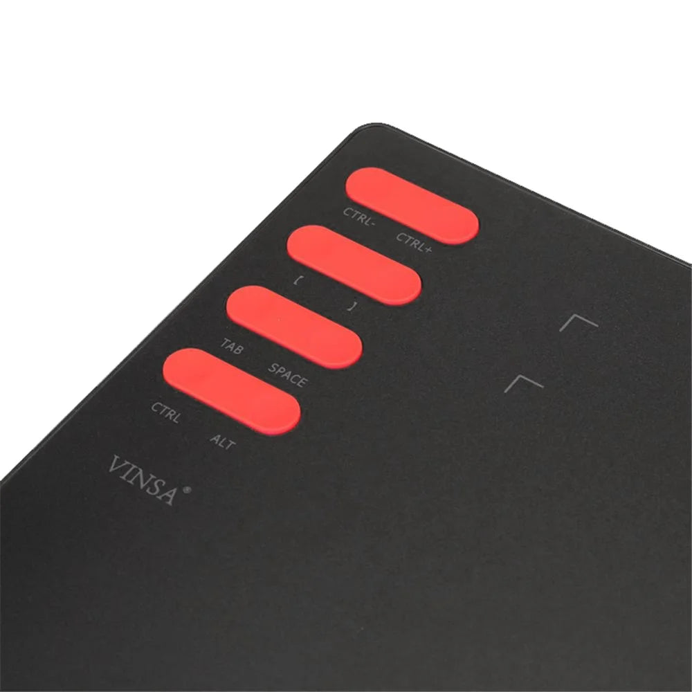 VINSA T505 for Mobile Phone/Computer/Laptop Electronic Digital Tablet Hand Drawing Board + Charging Free Pressure Sensitive Pen Refills OTG Adapter with Cable Kit - 4